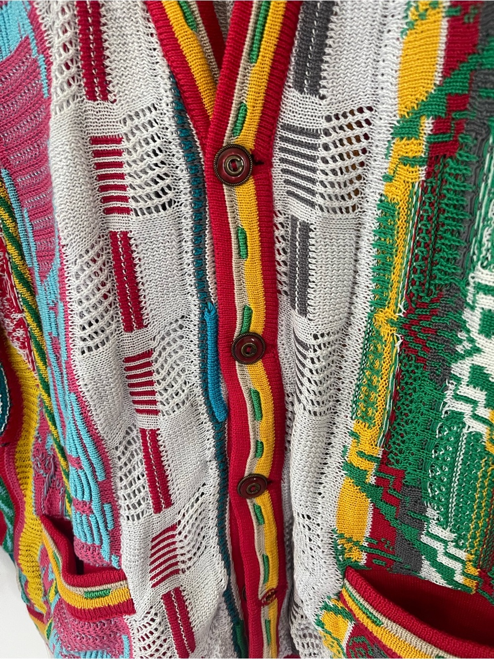 Vintage COOGI Multicolor Knit Sweater cardigan - Picture 2 of 4